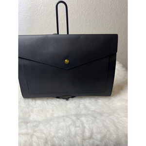 Glass Ladder Company The Megan Large Portfolio Clutch in black, Flawless.